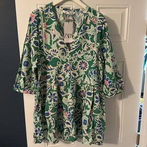 NWT Zara linen dress, size Medium